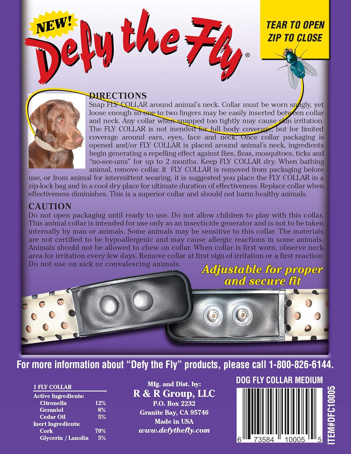 Defy the Fly Dog Fly Collar - 17 to 20 image number 2