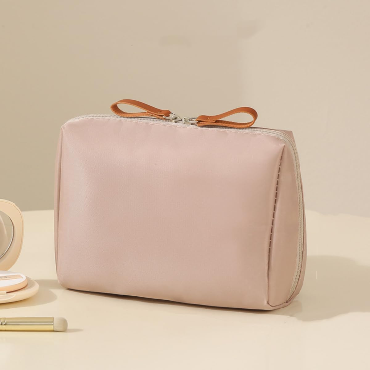 AIMALL 4 PCS Women'S Portable Korean Mini Makeup Bag, Waterproof Travel Cosmetic Storage Bag, Large 7.28X5.11X2.55 Inches, Small 6.29X4.33X2.16 Inches image number 4