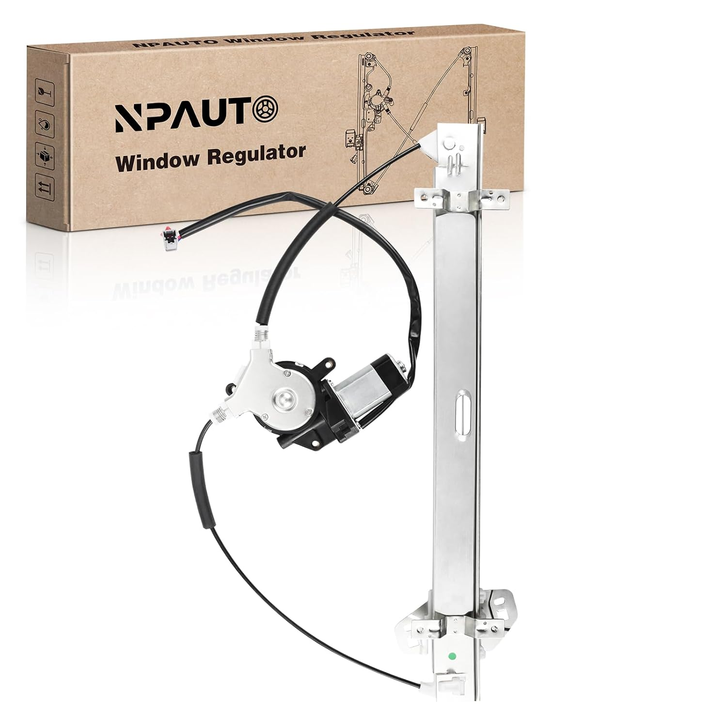 NPAUTO Front Passenger Side Power Window Regulator with Motor Fit for 2002 2003 2004 2005 2006 Honda CR-V CRV, 741-303, Right image number 4