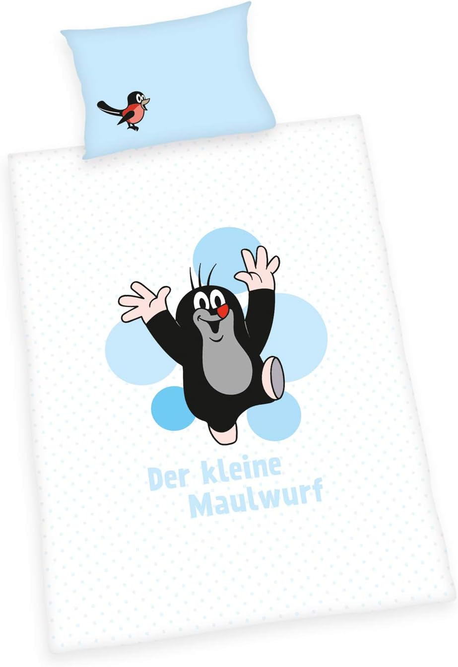 Herding Bedding Set, Cotton, Blue/White, 40 X 60 Cm,100 X 135 Cm