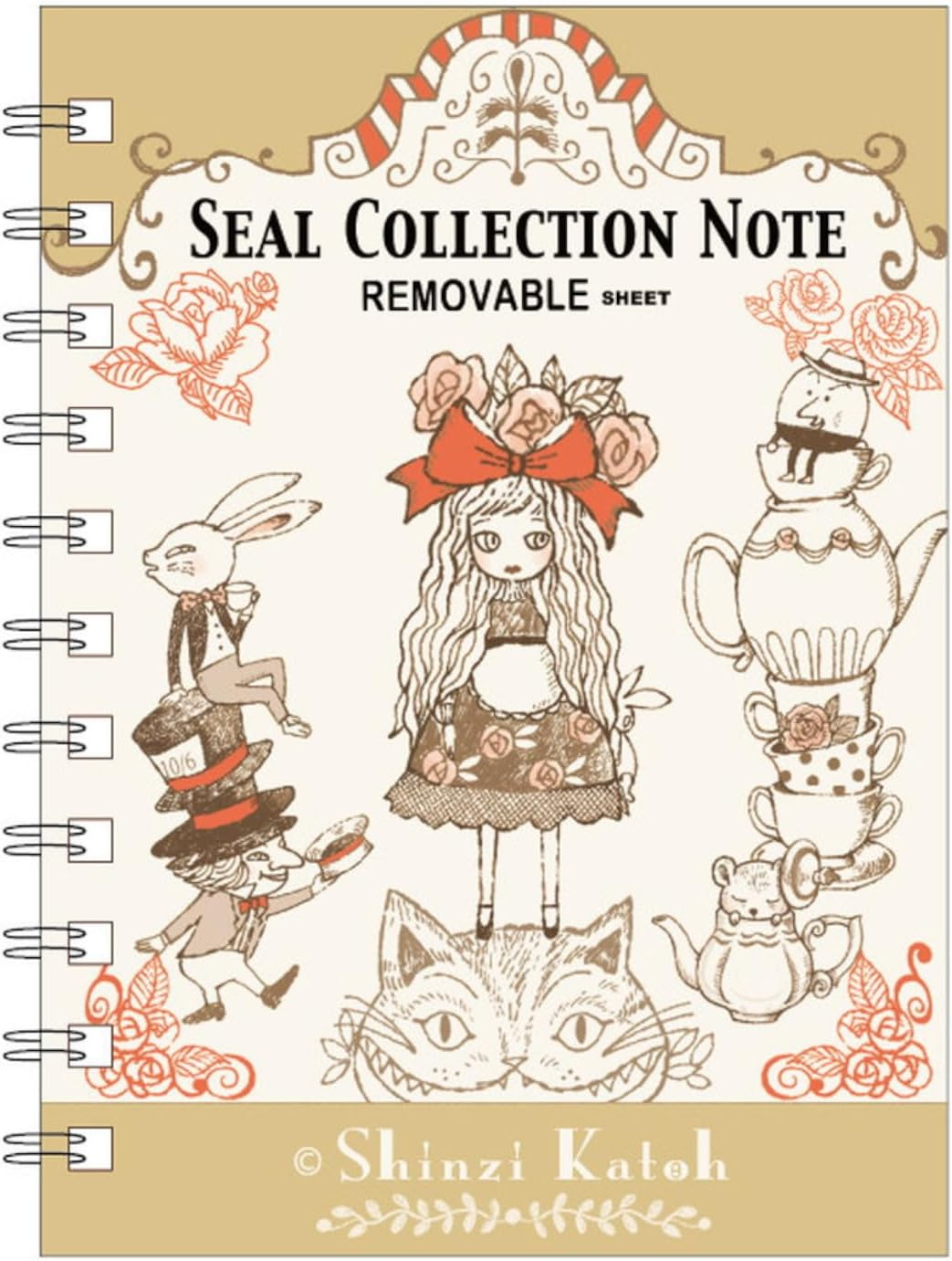 Sealdo Ks-Sb-10029 Shinzi Katoh Alice A6 Sticker Book, Made in Japan, 40 Pages image number 1