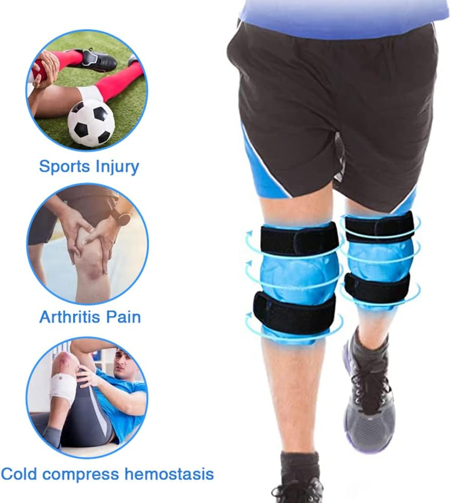 Reusable Hot & Cold Large Gel Ice Pack for Knee Pain Relief, Gel Ice Wrap for Leg Injuries, Swelling, Cold Compress Therapy for Arthritis image number 2