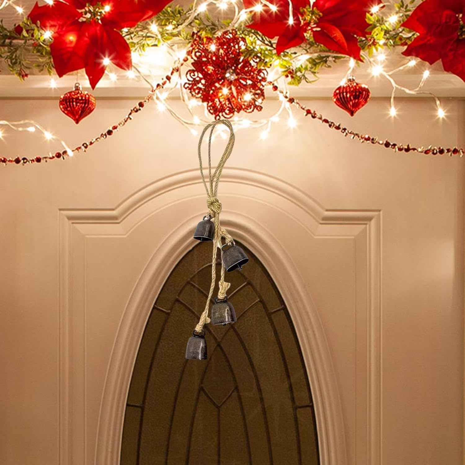 Grazing Bell, Christmas Tree Bell String, Cow Horse Sheep Grazing Bells with Rope, Small Iron Bells, Cattle Goat Farm Loud Bell for Animals image number 4