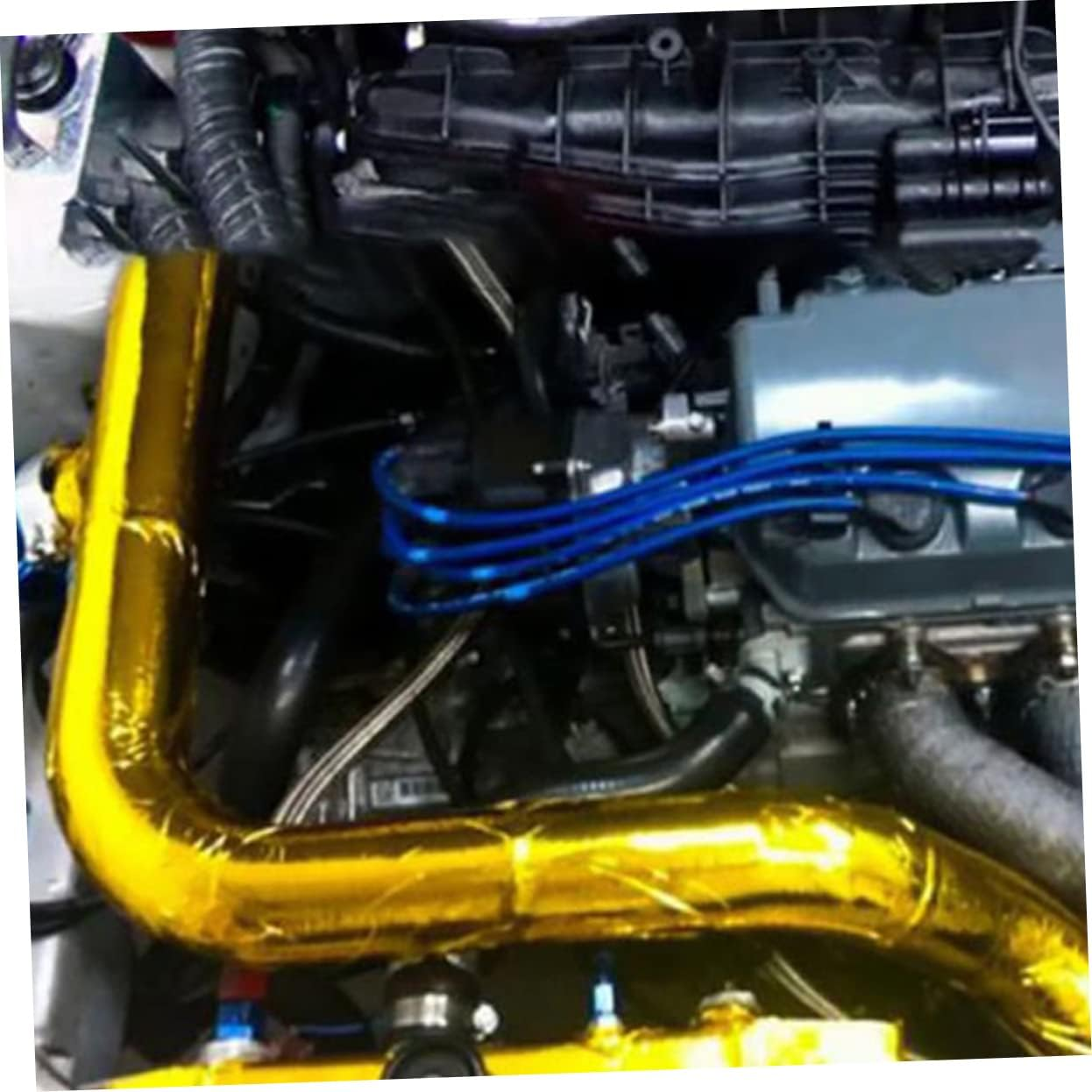 2Pcs Aluminum Foil Seal Tape Heat Insulation Tape Double Sided for Car Exhaust Duct Seal image number 4