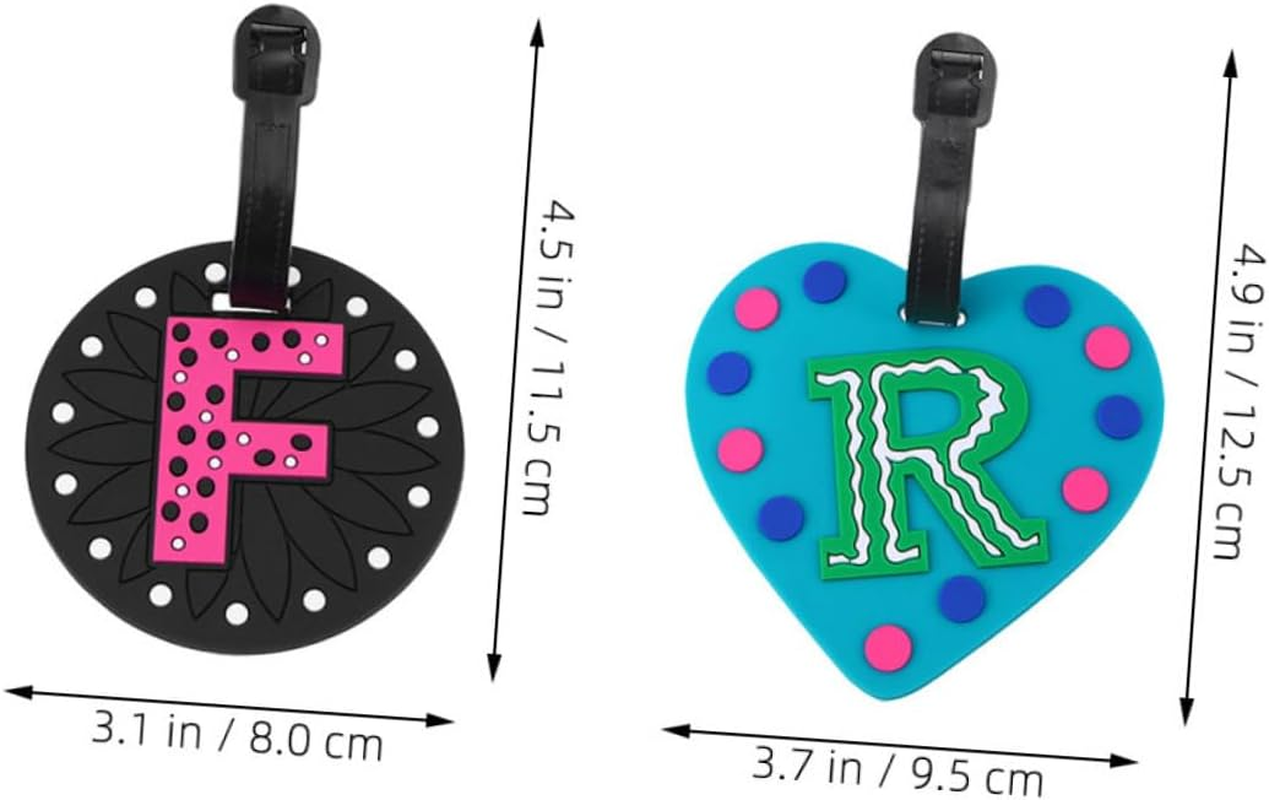 VERDANVERSE 2Pcs Luggage Tag for Suitcases Travel Gear Bag Tags Letter Cruise Luggage