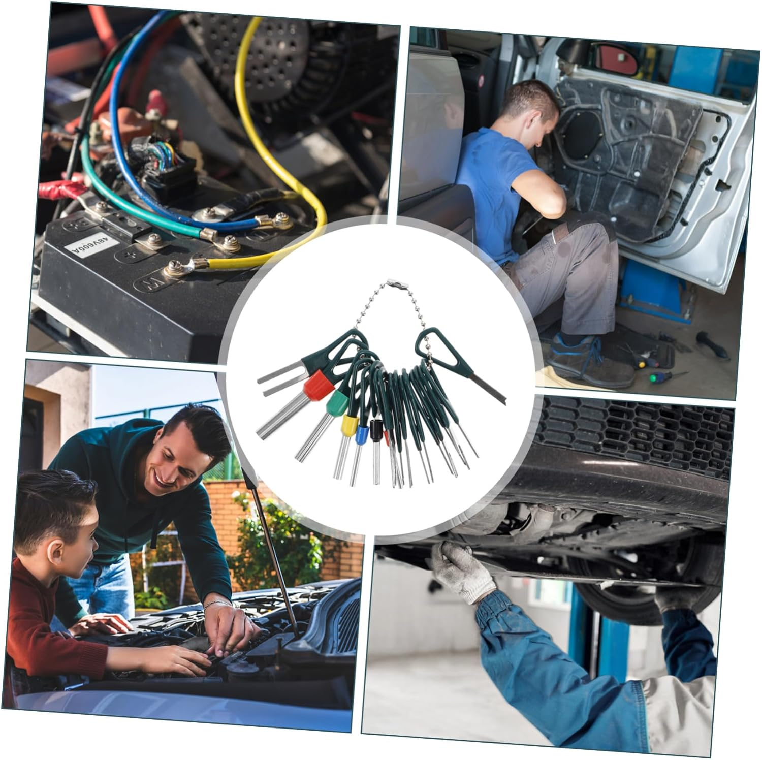 GARVALON 18-Pcs Wire Harness Connectors Terminal Tool Kit with Pin Extractor for Automotive Electrical Wiring Repair and Terminal Removal Set image number 4