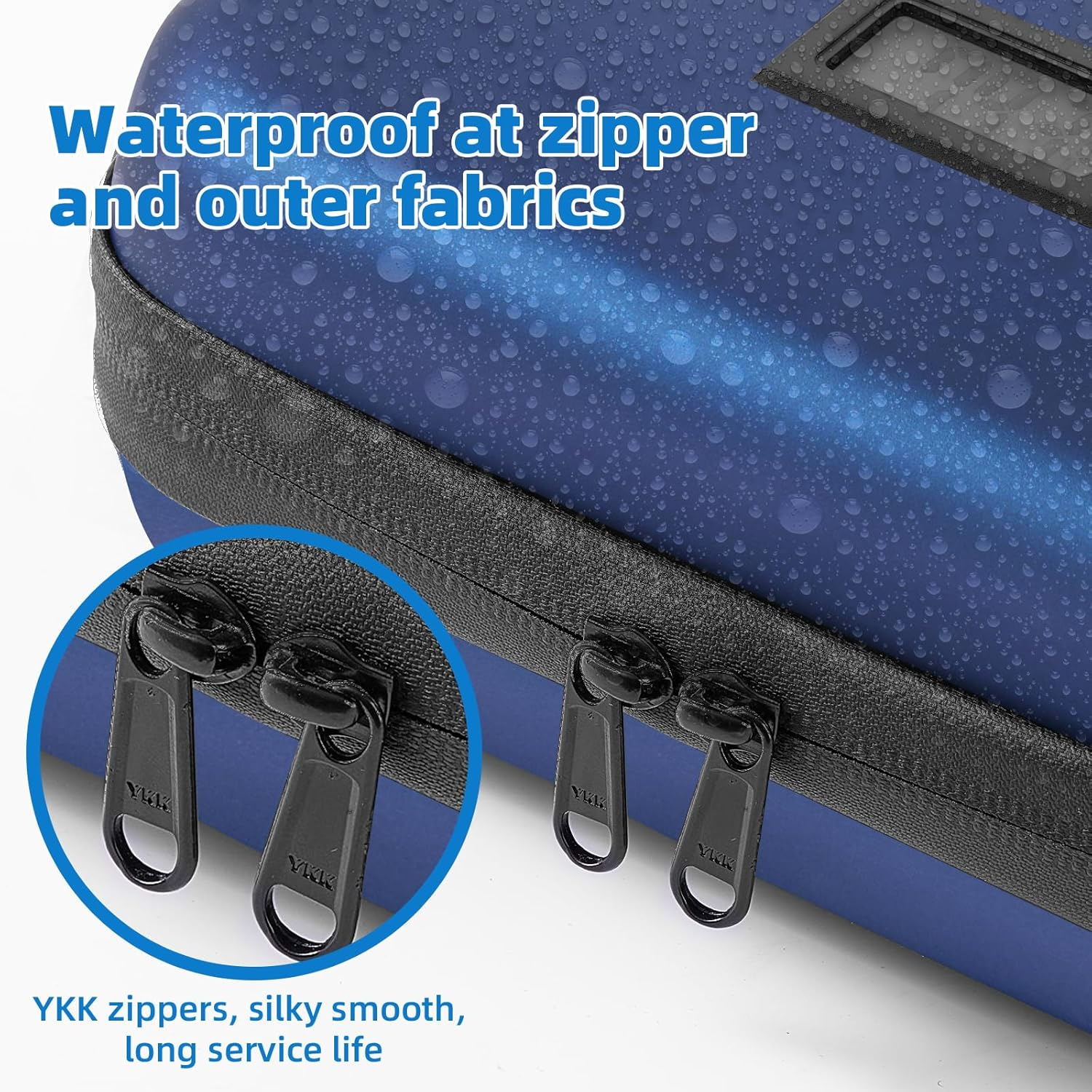 24H Insulin Cooler Travel Case TSA Approved - Medication Diabetic Cooler with Thermometer Temperature Display | Refrigerated Medicine Organizer Bag with 2 Ice Packs for Travel（Blue） image number 1