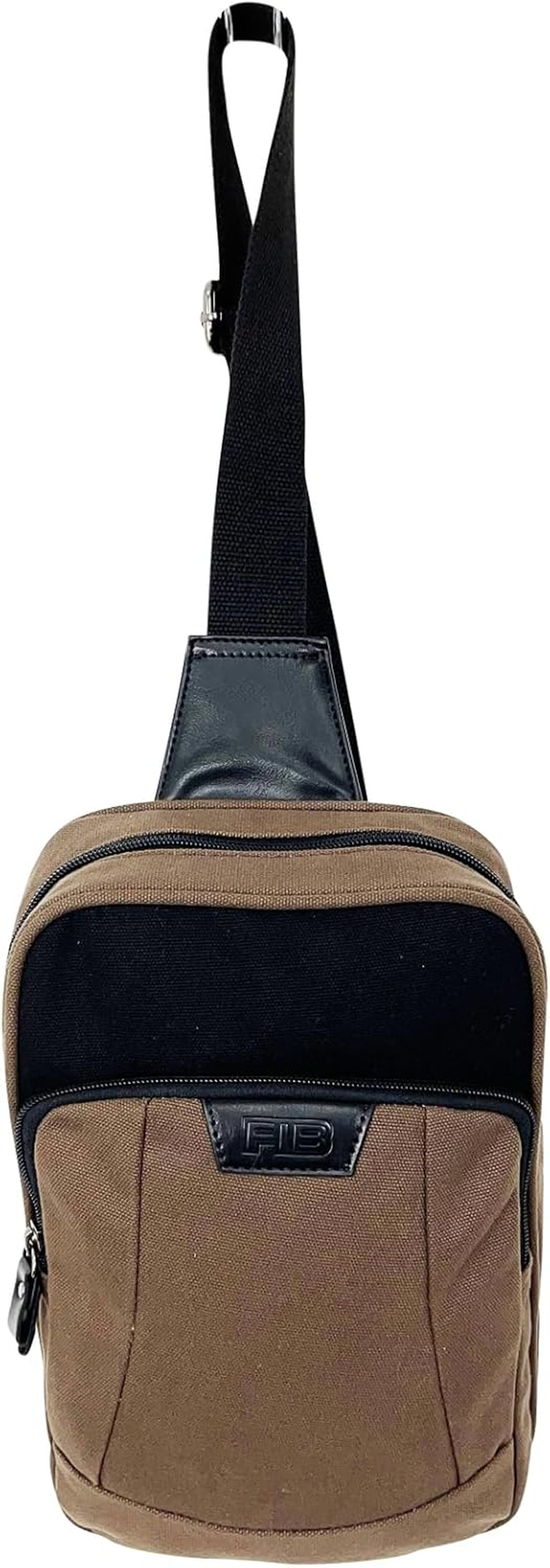 FIB Byron Sling Backpack Bag with Single Adjustable Strap, Brown