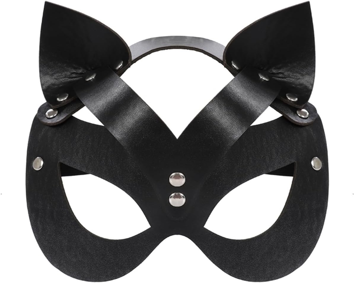 Costume Bay PU Cat Mask Halloween Cosplay Party Decoration Masquerade LARP Costume Accessory Polyurethane Durable Material Black Stylish Comfortable Fit AU image number 6