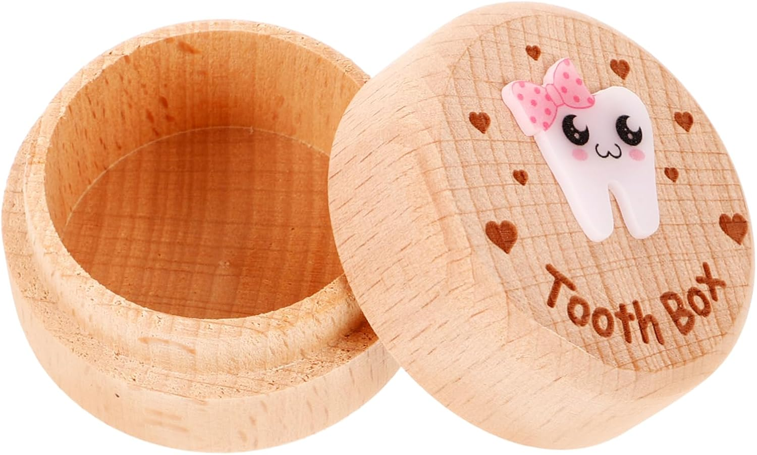 NOLITOY Wooden Tooth Keepsake Box for Cute for Boys and Compact Design for Easy Carrying and Safe Storage of Teeth image number 2