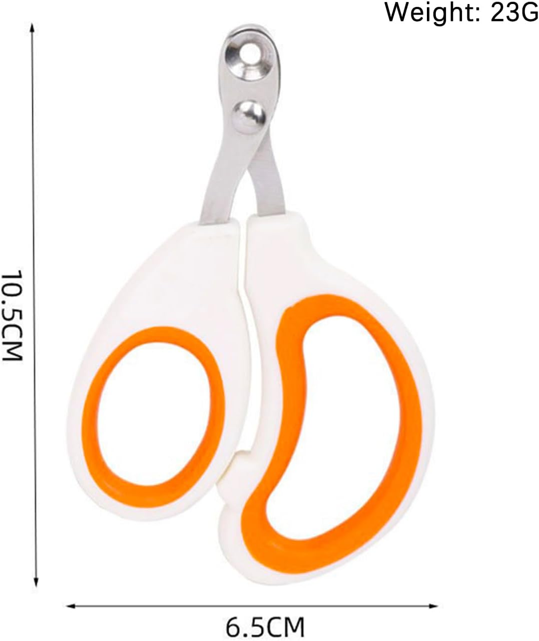 RIBHNXHI Cat Nail Clippers with Circular Cut Hole to Avoid over Cutting, Professional Pet Nail Clippers with Sharp Angled Blade, Complete Paw Care Set for New Pet Owners (Orange)