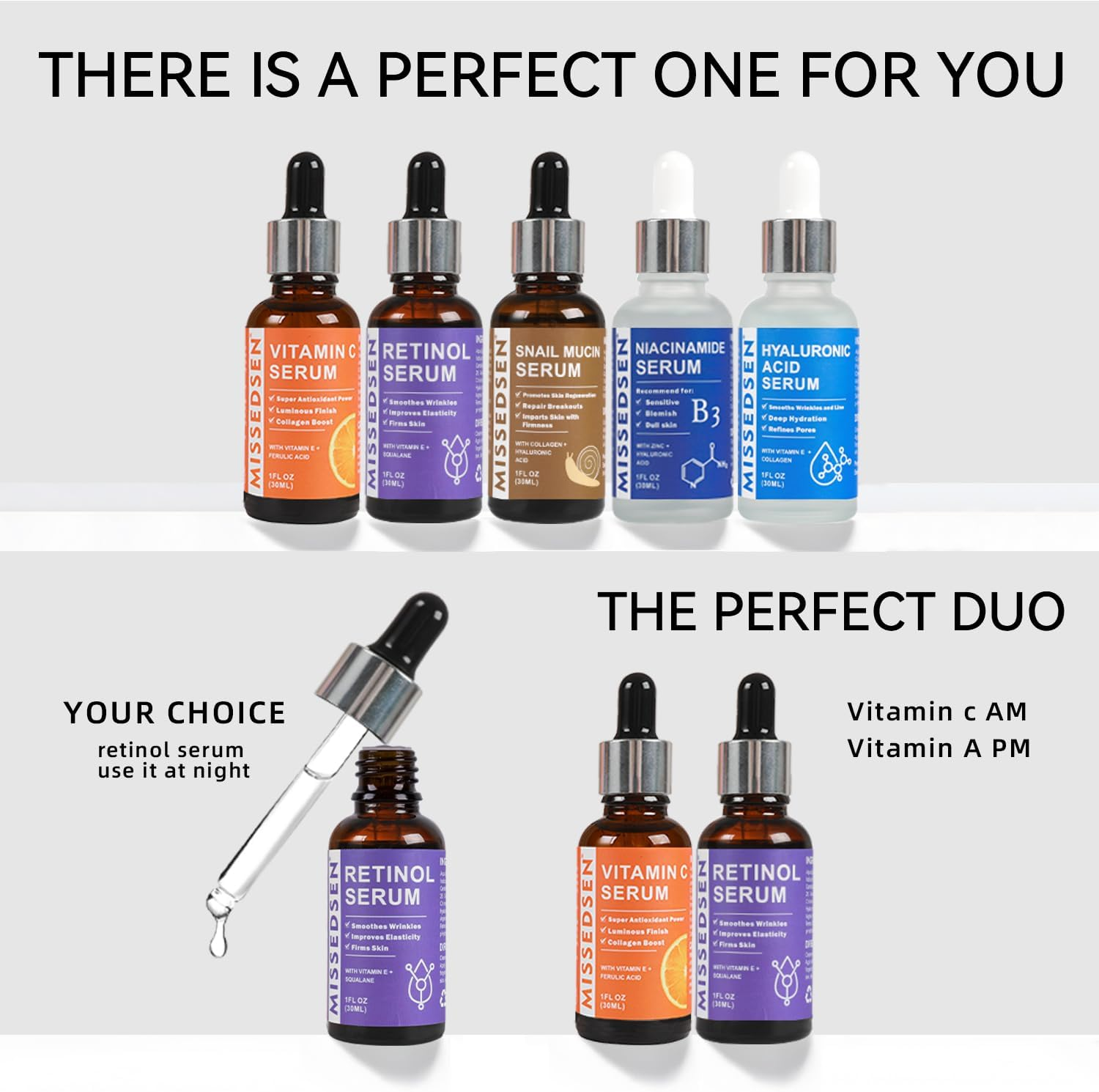 Retinol Serum for Face anti Aging with Squalane Oil & Vitamin E Oil for Skin Care Night Repair Serum for Oily, Combination, Dry & Mature Skin for Daily Use 30Ml image number 3