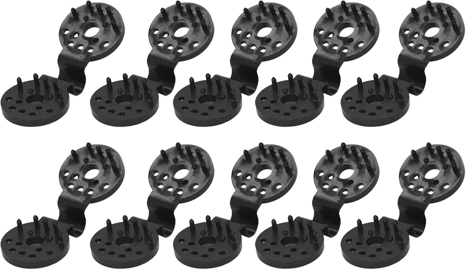 100Pcs Shade Cloth Plastic Clips, Bird Proof Plastic Sunshade Clips, Shade Cloth Heavy Duty Lock Grip for Sun Shade Net, anti Bird Netting, Garden Netting, Shade Netting (Black)