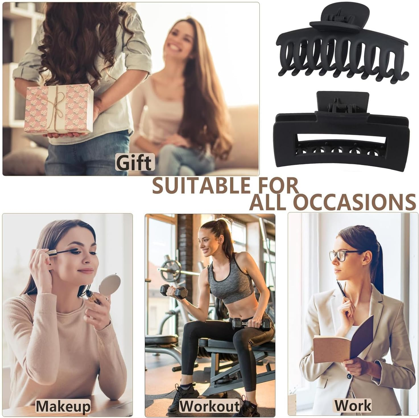 Claw Clip, Mtxorvix 8 Pack Hair Clips, Hair Claw Clips for Women Girls Thick Thin Hair, Hair Claw Clips Strong Matte Banana Clips Strong Hold Jaw Clip, Hair Clips for Women, Claw Clips for Thick Hair image number 5