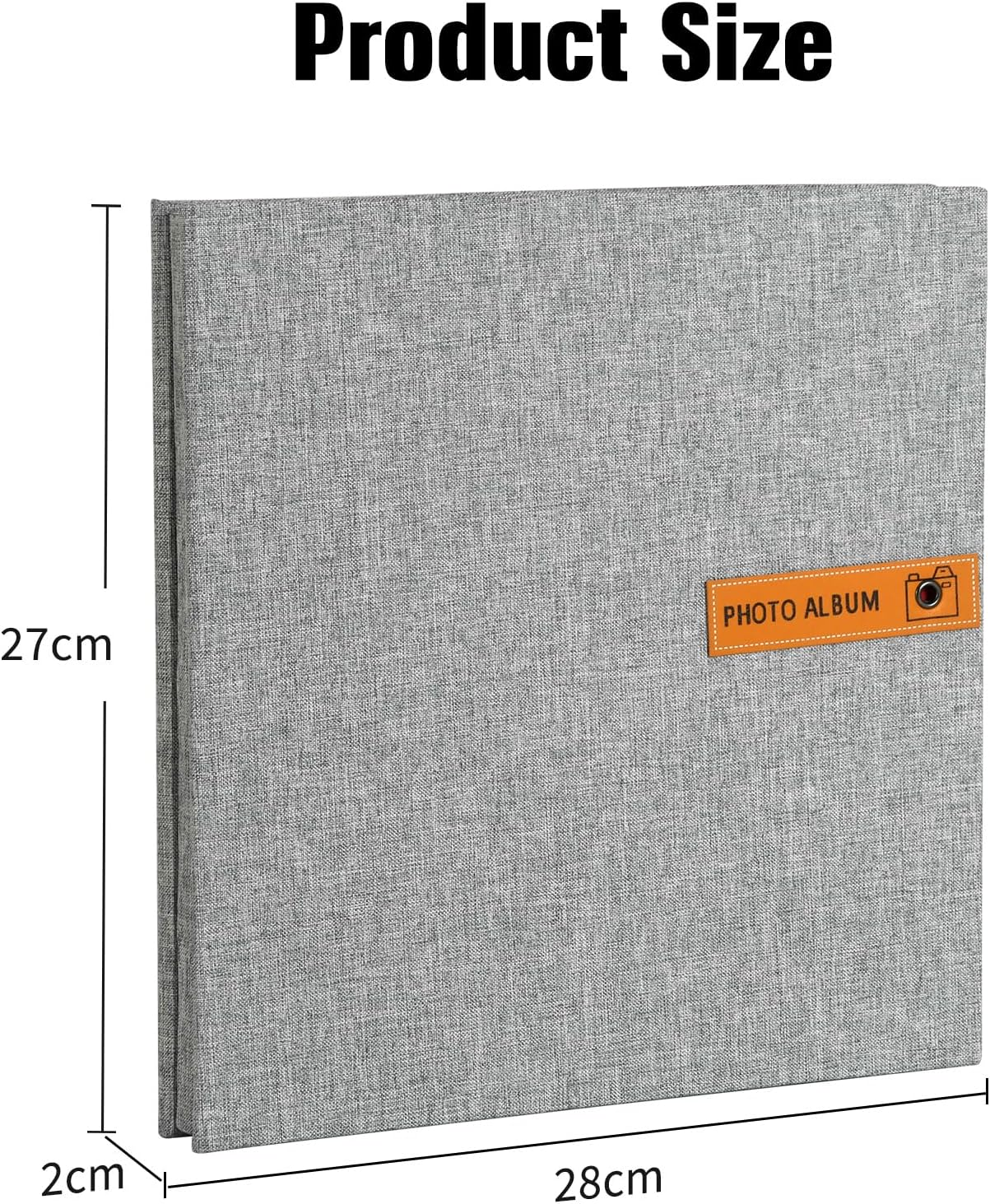 Large Photo Album Self Adhesive 60 Pages with Stickers, DIY Album Scrapbook for 3X5 4X6 5X7 8X10 Pictures (Grey) image number 4