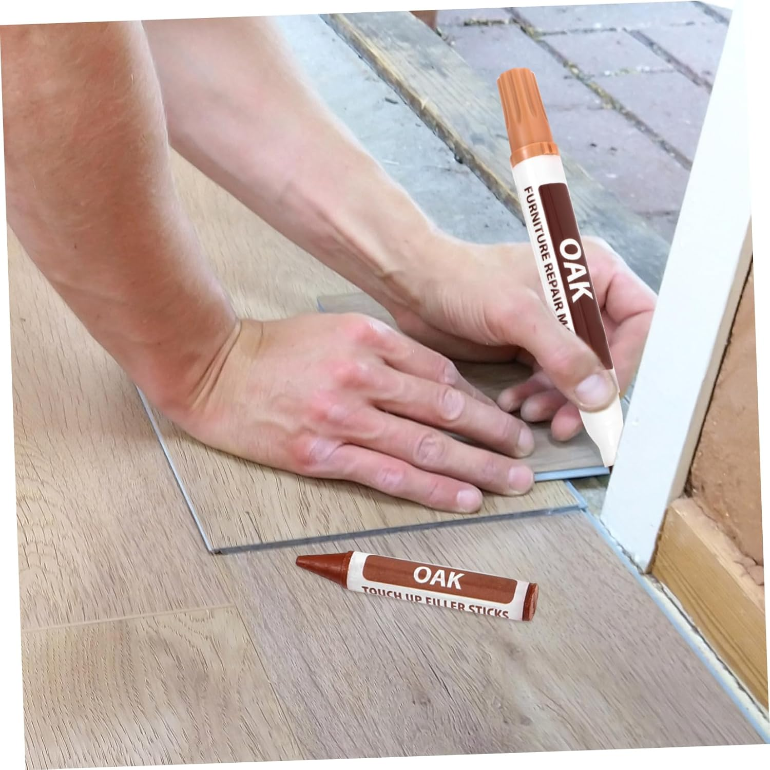 MERRYHAPY Furniture Touch-Up Markers Kit Portable Paint Pens for Wood Scratch Repair 12-Piece Set for Home and Office Use Easy Application for Wooden Furniture and Floors image number 5