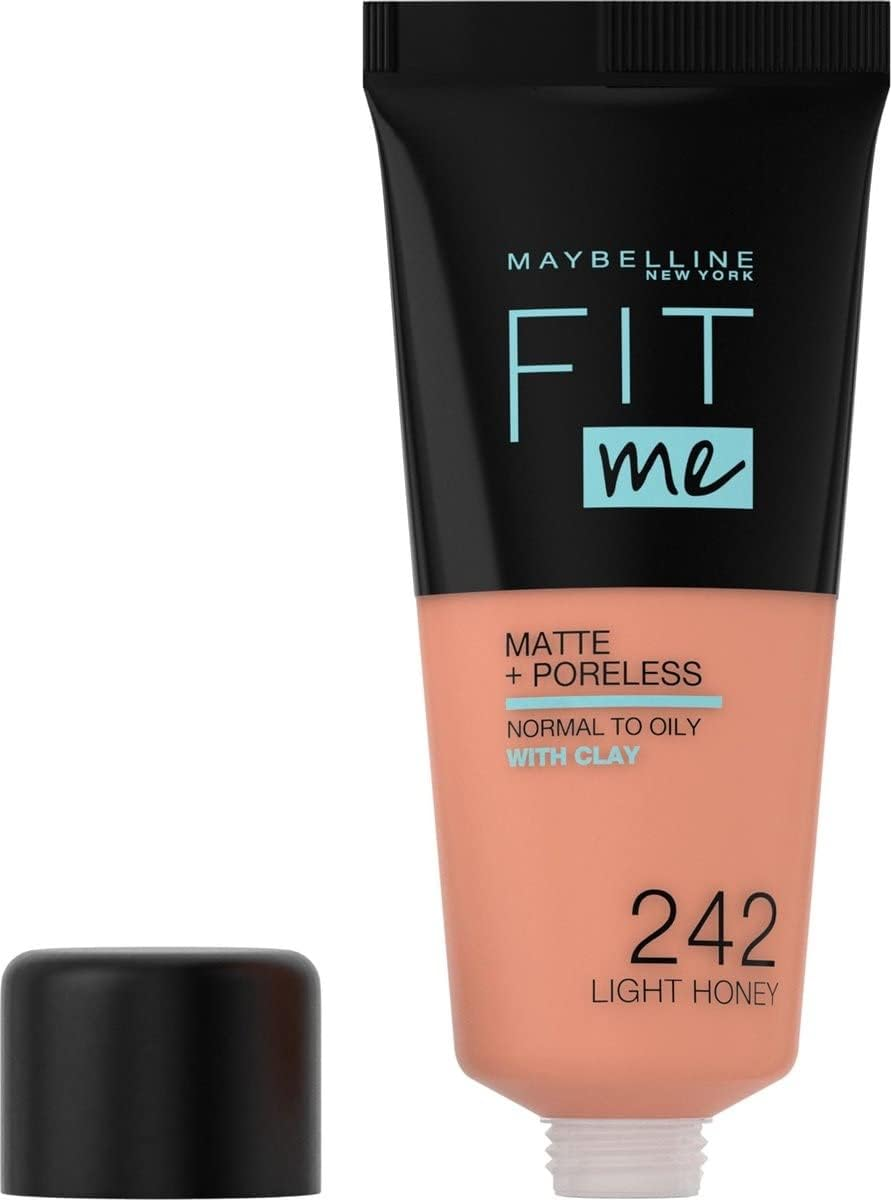 (242 Light Honey) - Maybelline Fit Me Matte & Poreless Foundation 242 Light Honey 30Ml image number 5