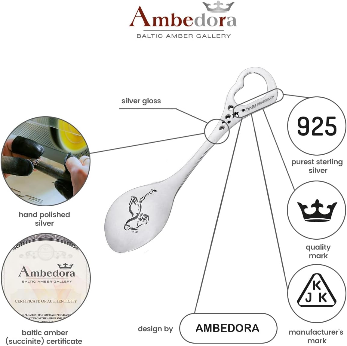 Sterling Silver Small Spoon Engraved Christening Birth Gift image number 2