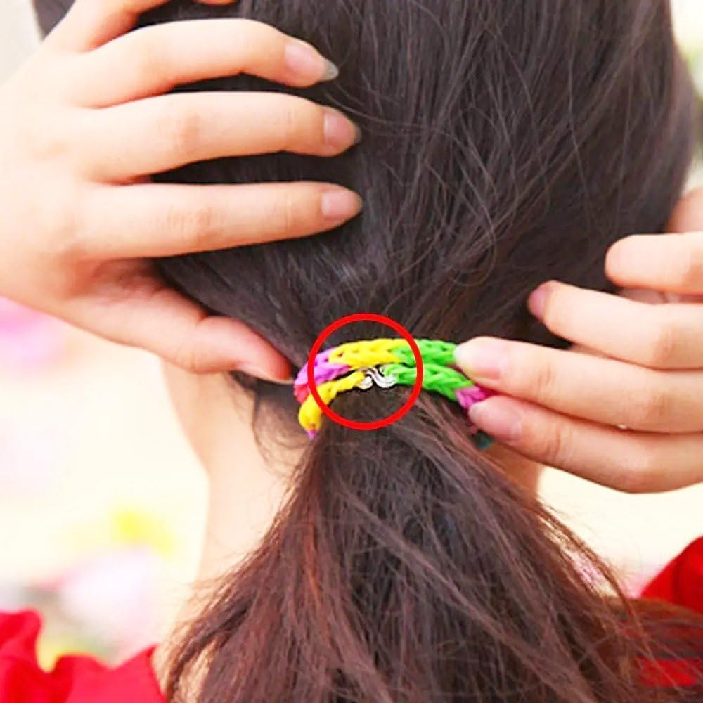 YIFARUBE 1000 PCS S Clips Rubber Band Clips, Connectors Rubber, Loom Bracelets, DIY Handicrafts (Transparent and Color)