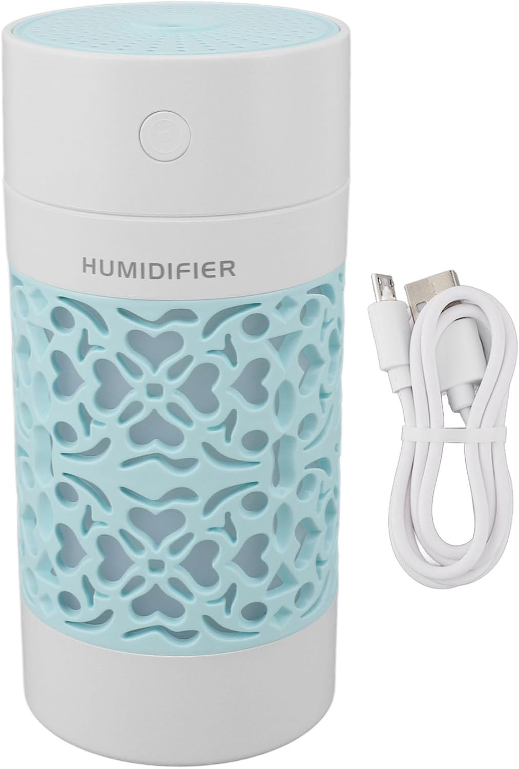 Car Mist Humidifier, Quiet 250ML Mini Car Diffuser Humidifier Large Spray Volume for Desktop (Light Blue) - Light Blue image number 3