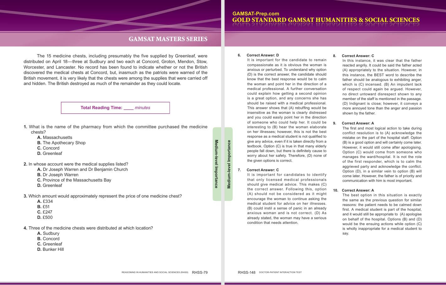 2025-2026 Masters Series GAMSAT Section 1 Preparation by Gold Standard GAMSAT image number 3
