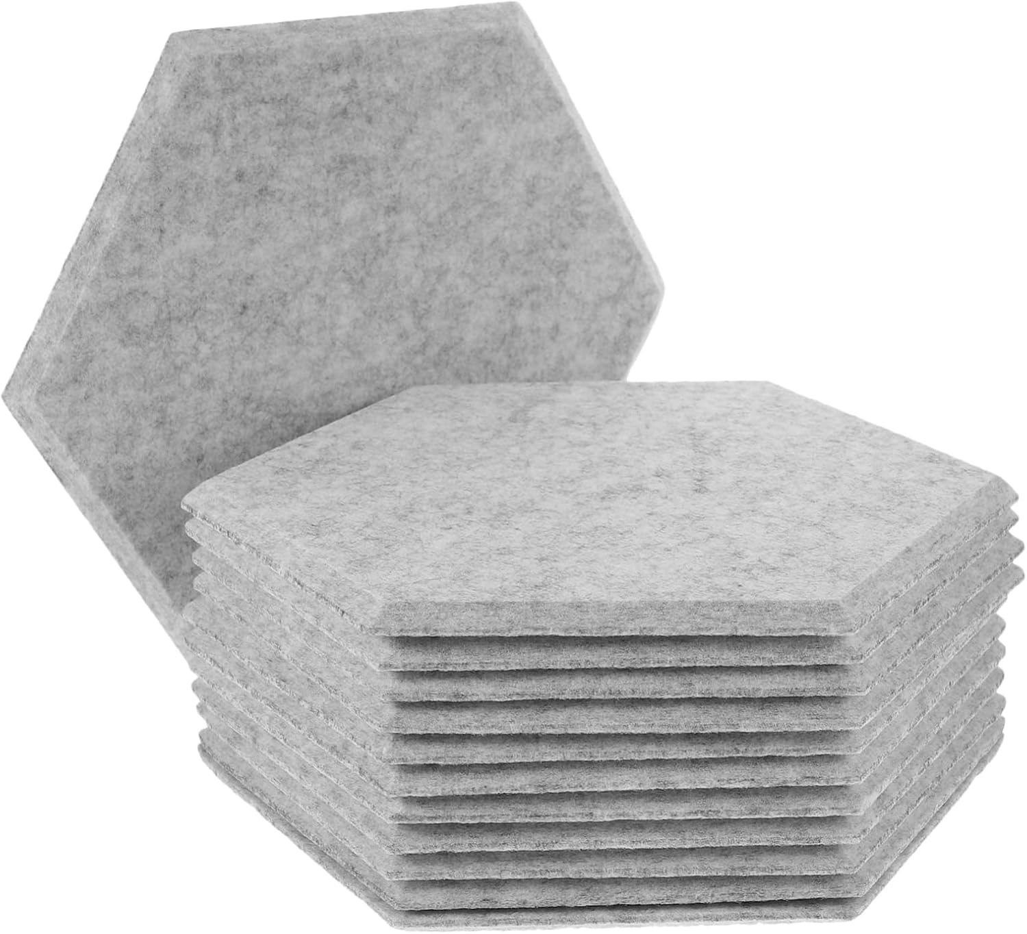 Ifundom 12Pcs Acoustic Wall Panel Sound Insulation Board 3D Hexagon Design Soundproof Pad for Home Office Studio