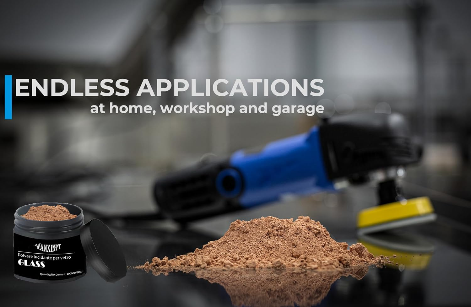 WANXINPT Glass Polish 2.82Oz (80G) Cerium Oxide High Grade Glass Polishing Powder - TREO 99% - 3.5 Microns, Scratch Remover, Polishing Compound (For All Glass Polishing) image number 5