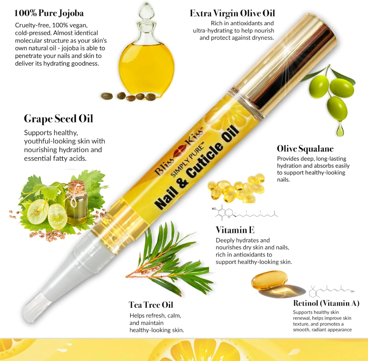 (Crisp) - Bliss Kiss Pure Cuticle & Nail Oil Starter Kit - OPI Avoplex image number 1