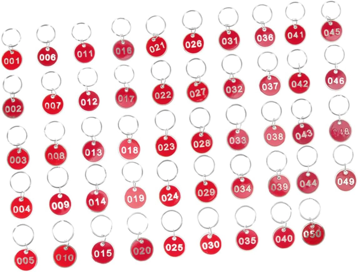Levemolo Practical Metal Number Plates 50 Pcs Luggage Tags Number Tags for Luggage image number 2