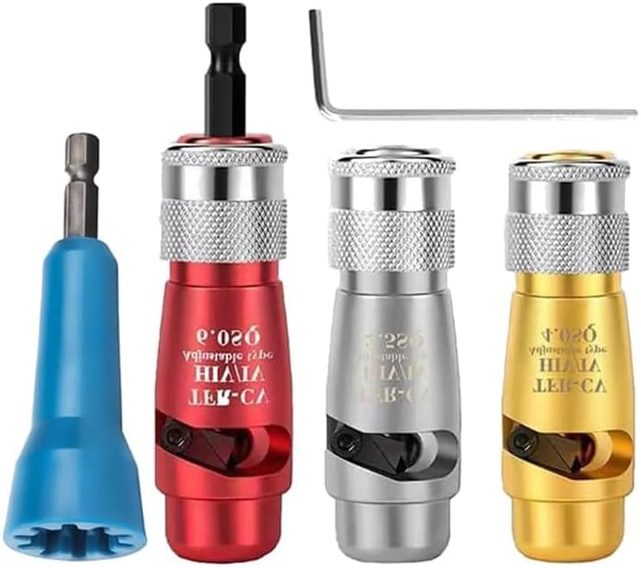 ATDORO Wire Stripping and Twisting Tool Set of 3, Electric Wire Stripper Professional Electrician Tool Set Portable Wire Nut Twister for Power Drill, Cable Quick Stripping and Connector image number 5