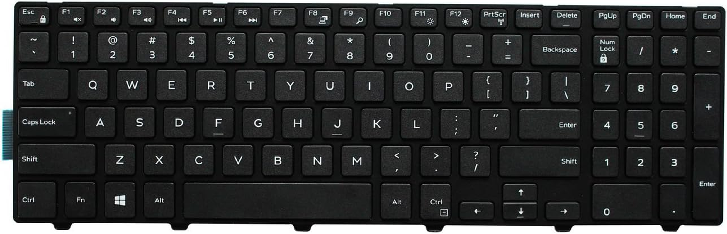 AUTENS Laptop Replacement Keyboard (1 Year Warranty) Compatible for Dell Inspiron 15 5000 Series 5542 5543 5545 5547 5548 5552 5557 5558 5559, 17 5000 Series 5748 5749 5755 5758 5759 No Backlight image number 1