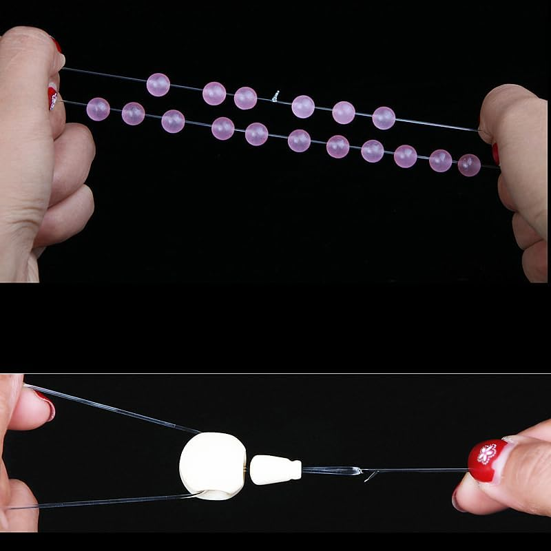 LORJE 4 Roll Clear Elastic Beading Threads，Stretchy Bead Cord String Stretchy Crystal Elastic Bracelet String for DIY Bracelet,Beading, Jewelry Making (1.0) image number 4