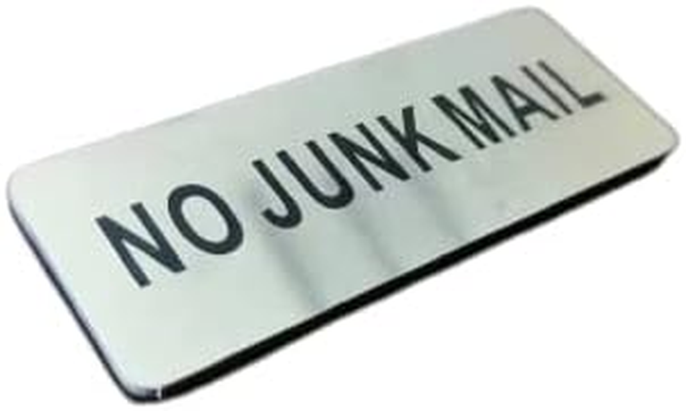 Stainless Steel No Junk Mail Sign, Self Adhesive 80 X 30Mm Sign for Letterbox,Door,Gates or Anywhere Else You Want to Visually Communicate Your Receptiveness to Junk Mail image number 3