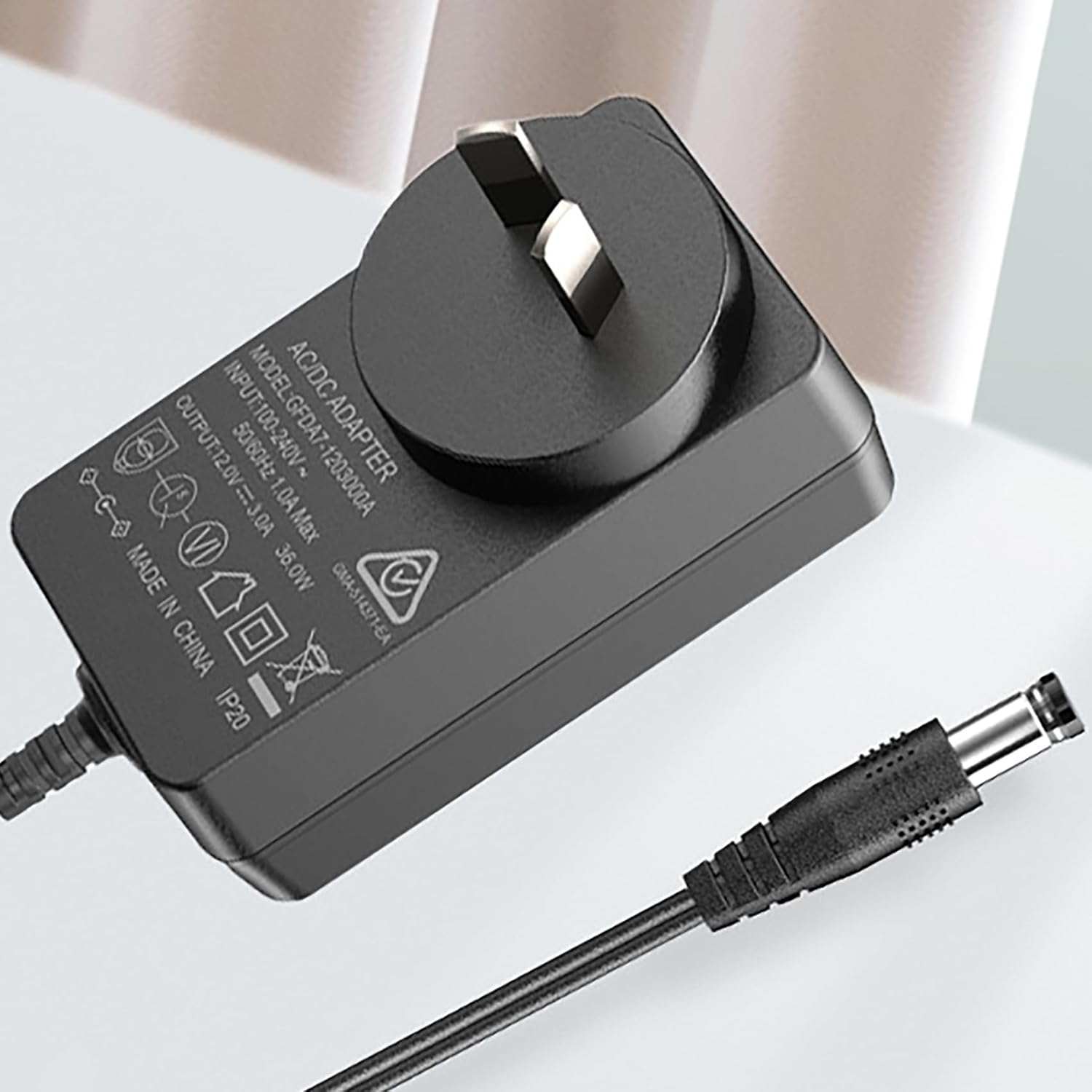 Tunghey 12V 1A AC/DC Power Supply, 100-240V AC to DC Power Adapter, 12W 12V 1 Amp Wall Adapter, 12 Volts 1000Ma Regulated Switching Power Converter, with 5.5X2.5Mm DC Plug image number 2