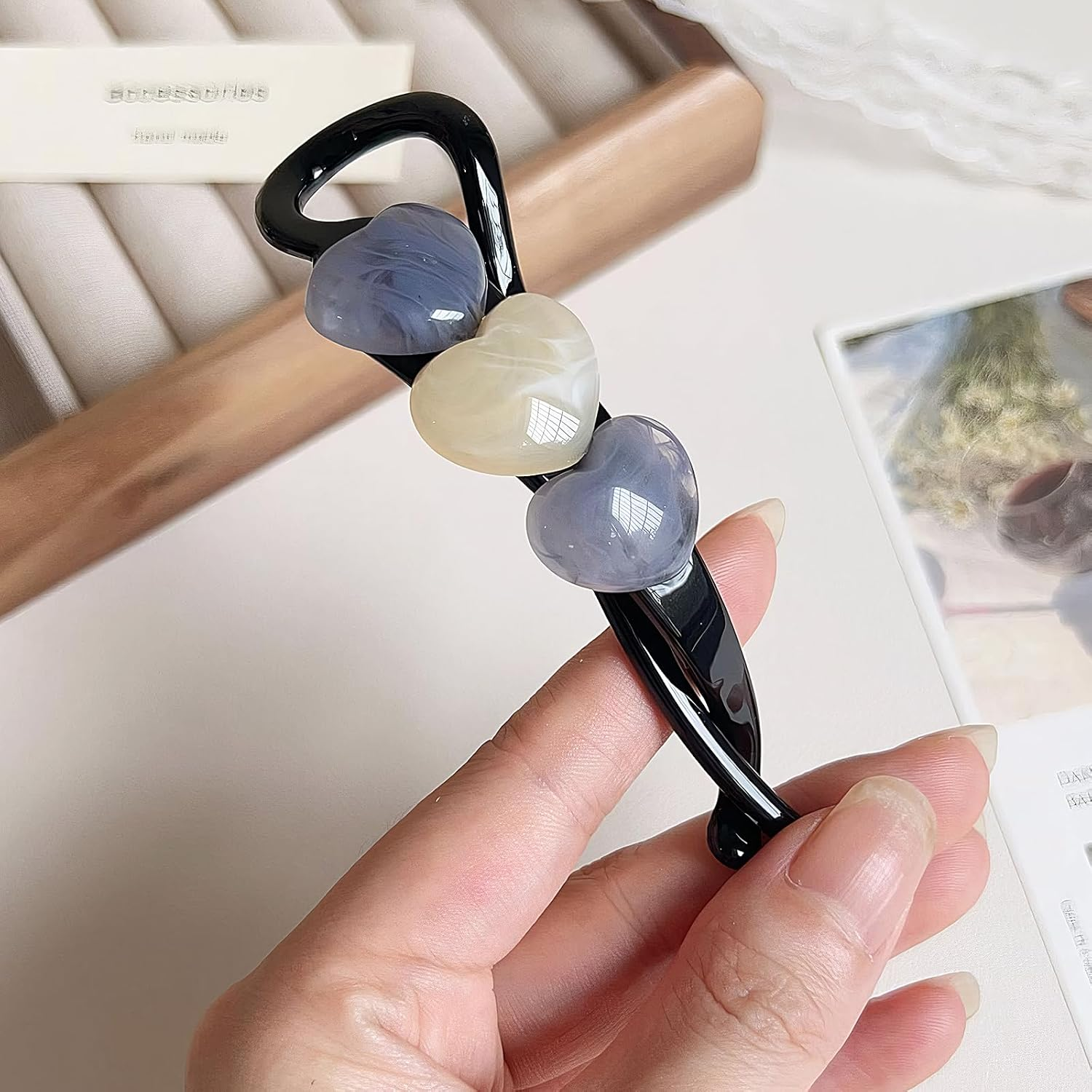 Set of 4 Hair Clips, Banana Clip, Twist Clip, Non-Slip and Hair Friendly for Updos, Half Updos and Low Ponytails