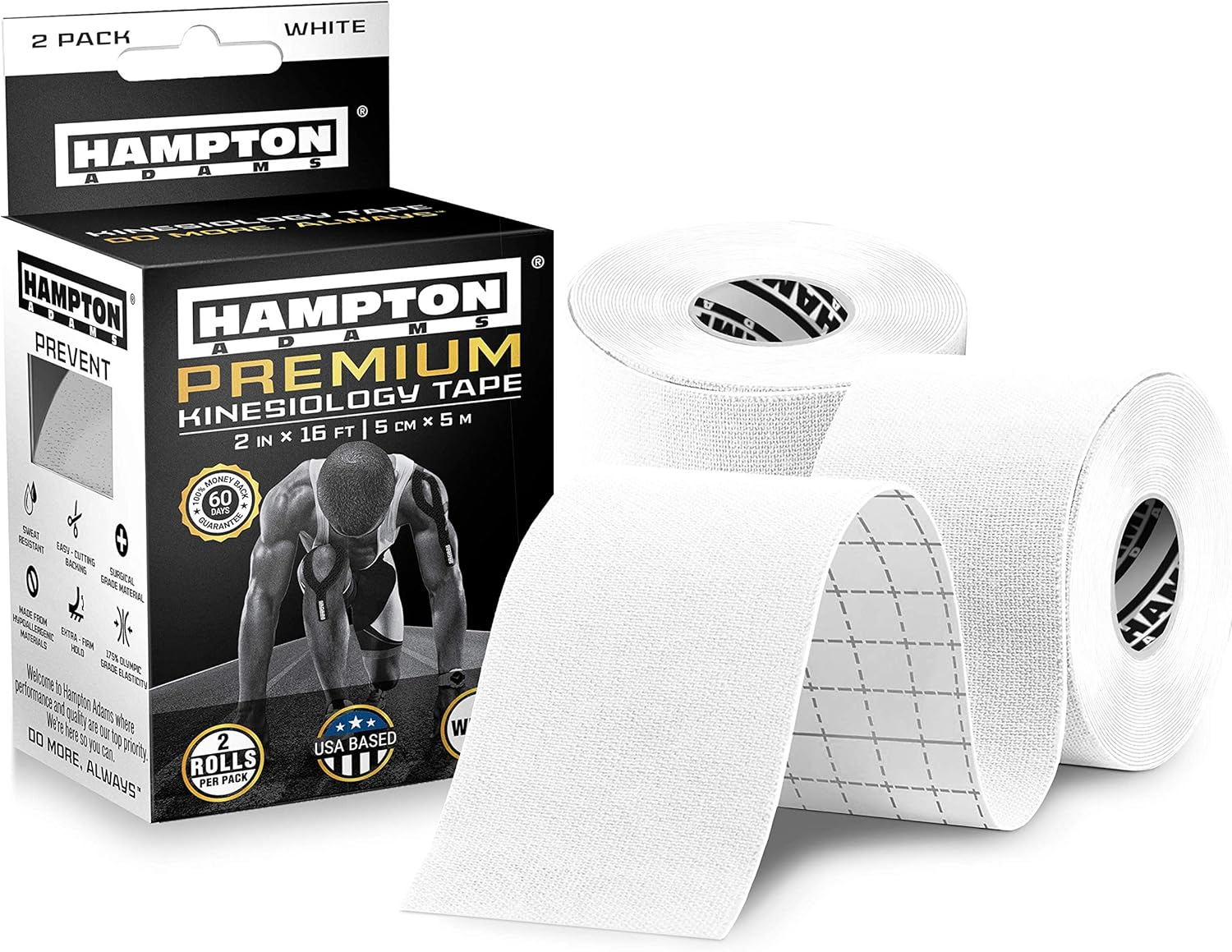 Kinesiology Tape - Latex Free Elastic, 16Ft Water Resistant Kinetic Uncut Kinesio Tape for Knee Pain, Elbow and Shoulder Muscle & Plantar Fasciitis (2-Pack) - Orange image number 3