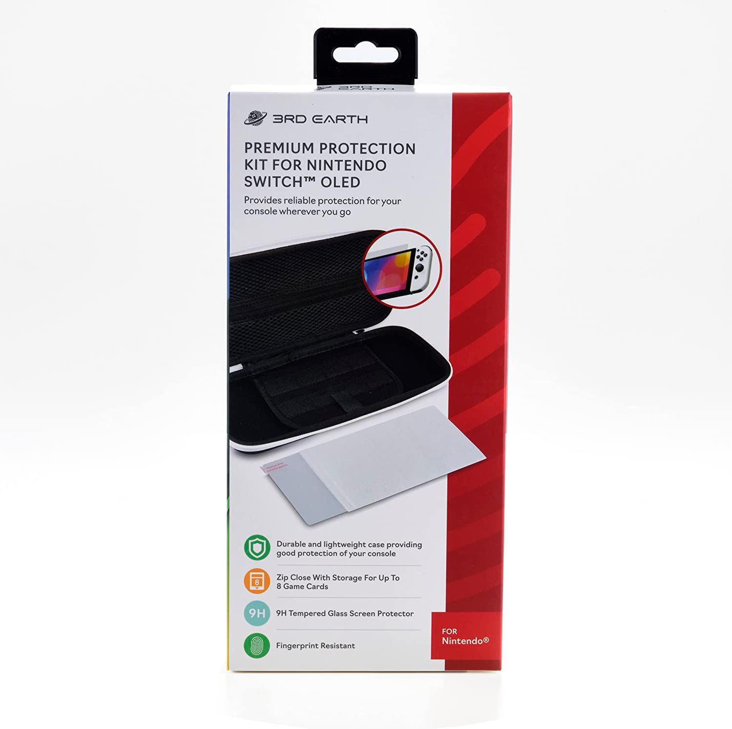 3Rd Earth Nintendo Switch OLED Bundle - Nylon Carry Case & 9H Glass Screen Protector image number 1