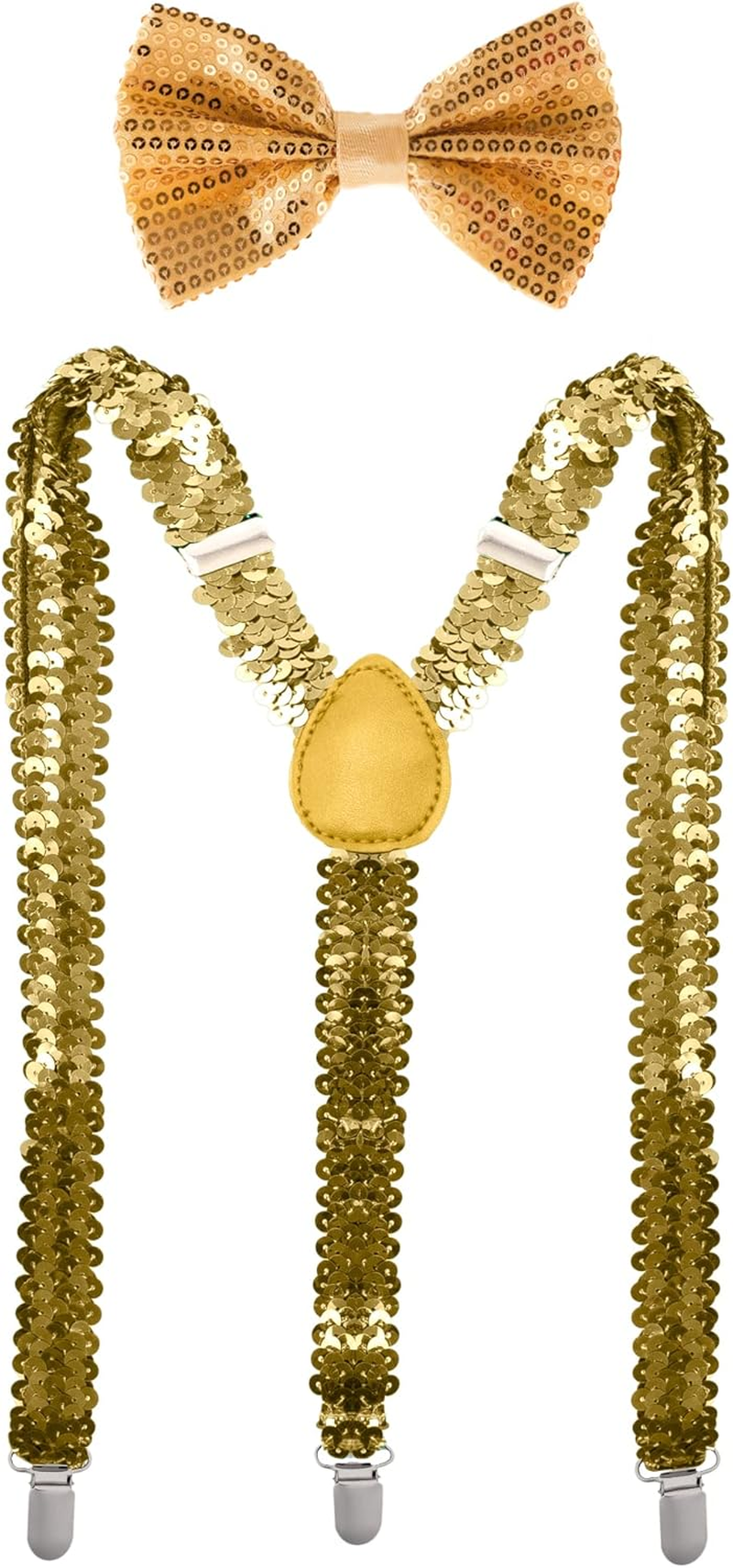 Man of Men - Premium Sequin Bow Tie & Suspenders Set