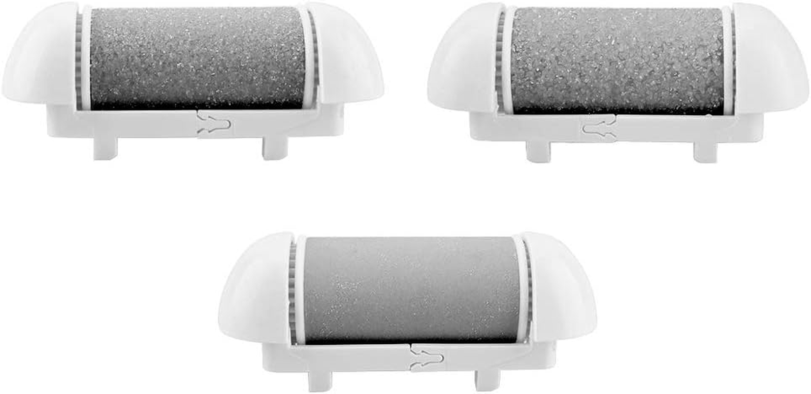 Electric Pedicure Device Replacement Roller Heads,Elmchee 3 Different Mineral Stone Professional Feet Care Perfect Grinding Heads Pack of 3 (Grey) image number 5