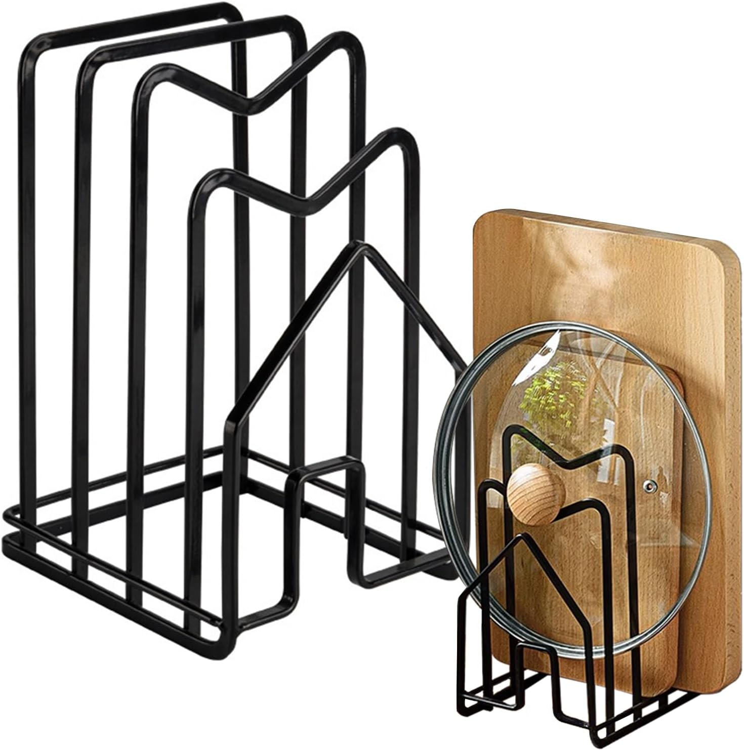 Cutting Board Rack, All-In-One Pot Lid & Chopping Board Organizer &ndash; Durable, Space-Saving Organizer for Your Kitchen
