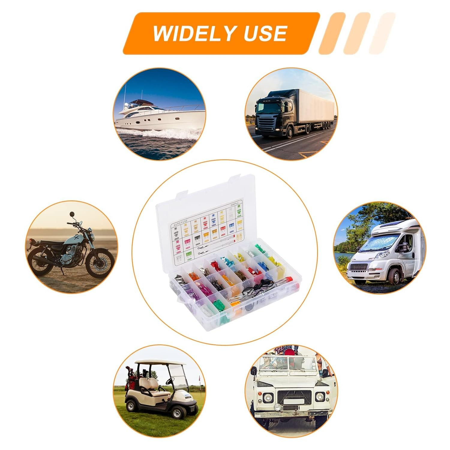 306 Pcs Car Fuses Assortment Kit, Automotive Fuses Replacement Fuses Standard & Mini & Low Profile Mini with 2 Car Fuse Tester and 2 Fuse Puller(2A/5A/10A/15A/20A/25A/30A/35A) image number 6