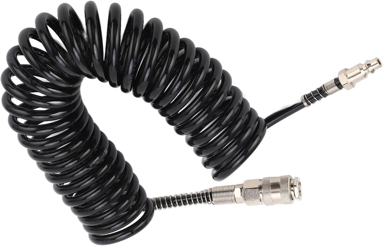 Air Compressor Hose, 3/8 Air Hose Air Intake Hose Recoil Air Hose Pressure Resistant Coiled Air Hose Flexible Lightweight for Car Motorcycle (5M/16.4Ft)