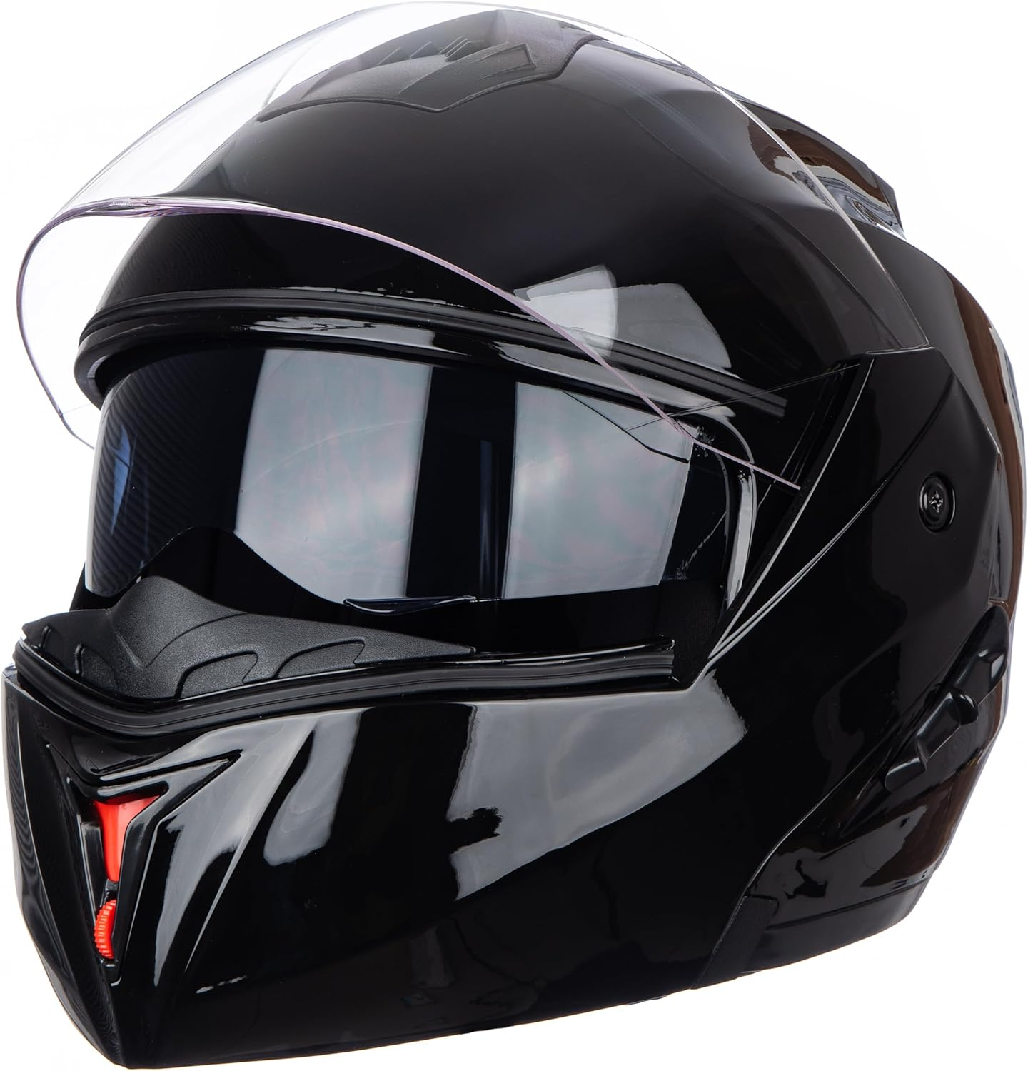 Motorcycle Full Face Helmet, Flip up Motorbike Helmet with Double Sun Visor, Modular Motocross Helmet for Adults Men and Women, DOT/ECE Approved image number 1