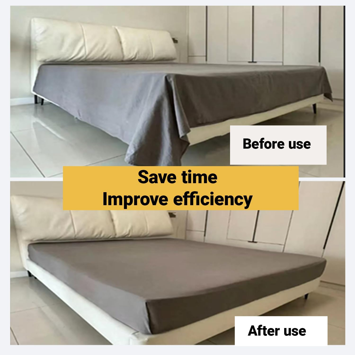 Bed Risers,Mattress Wedge Lifters with New Ergonomic Design,Heavy Duty Bed Sheet Tucking Tool,Convenient Bedding(1Pc,Brown) image number 5