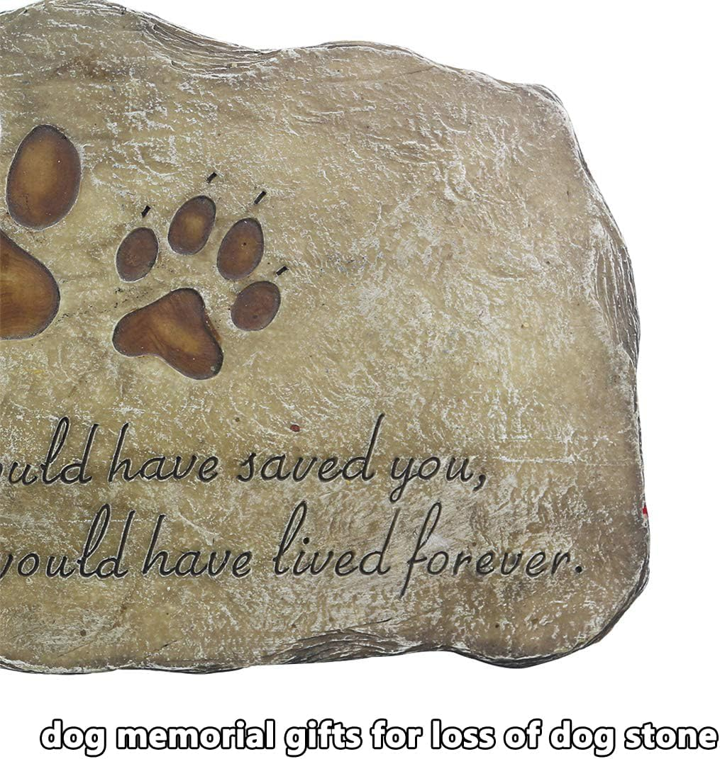 Jinhuoba Dog Memorial Stone, Indoor Outdoor Dog or Cat for Garden Backyard Marker Grave Tombstone. Hand-Printed Personalized Loss of Pet Gifts image number 4