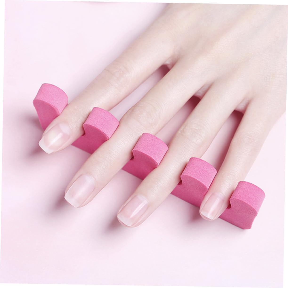 Healeved 20Pcs Soft Sponge Nail and Toe Separators Flexible Foam Finger Dividers for Pedicure Manicure for Nail Art and Polish Application image number 1