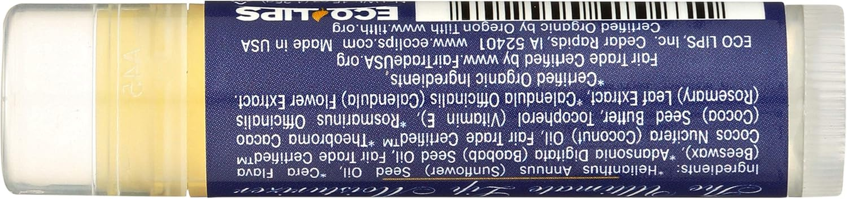 Eco Lips Unflavoured Organic Lip Balm 4.25 G image number 1