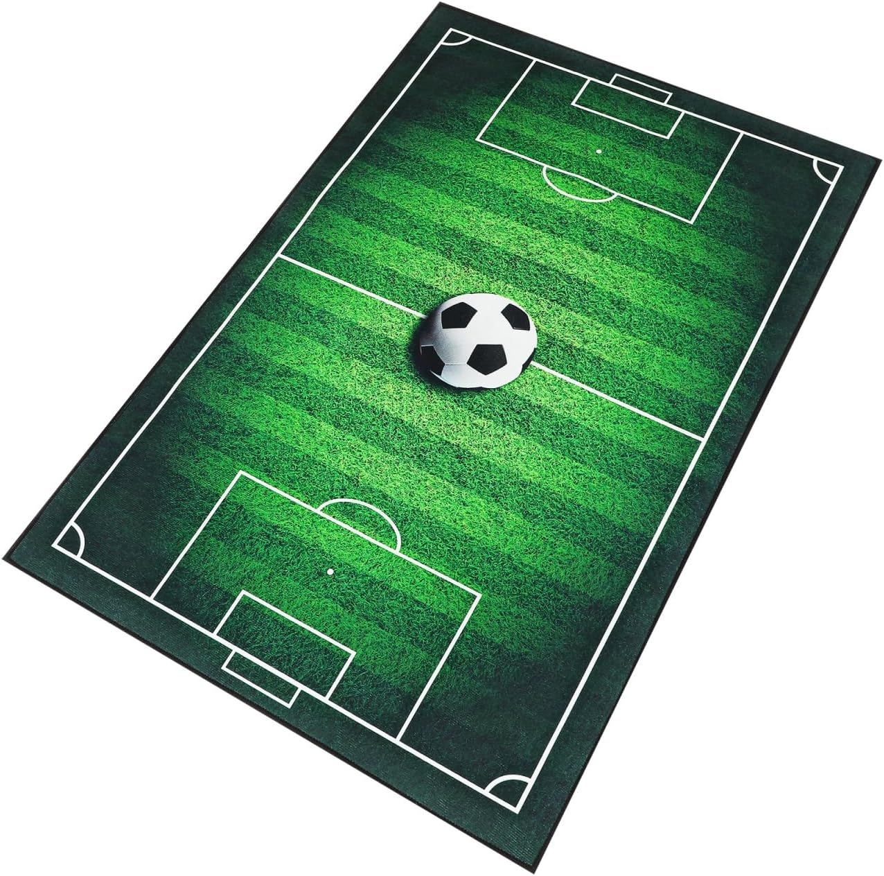 GANAZONO Soccer Area Rug Football Field Kids Play Carpet Home Decor Kids Rug Soccer Field Rug Carpet for Boys Bedroom image number 1
