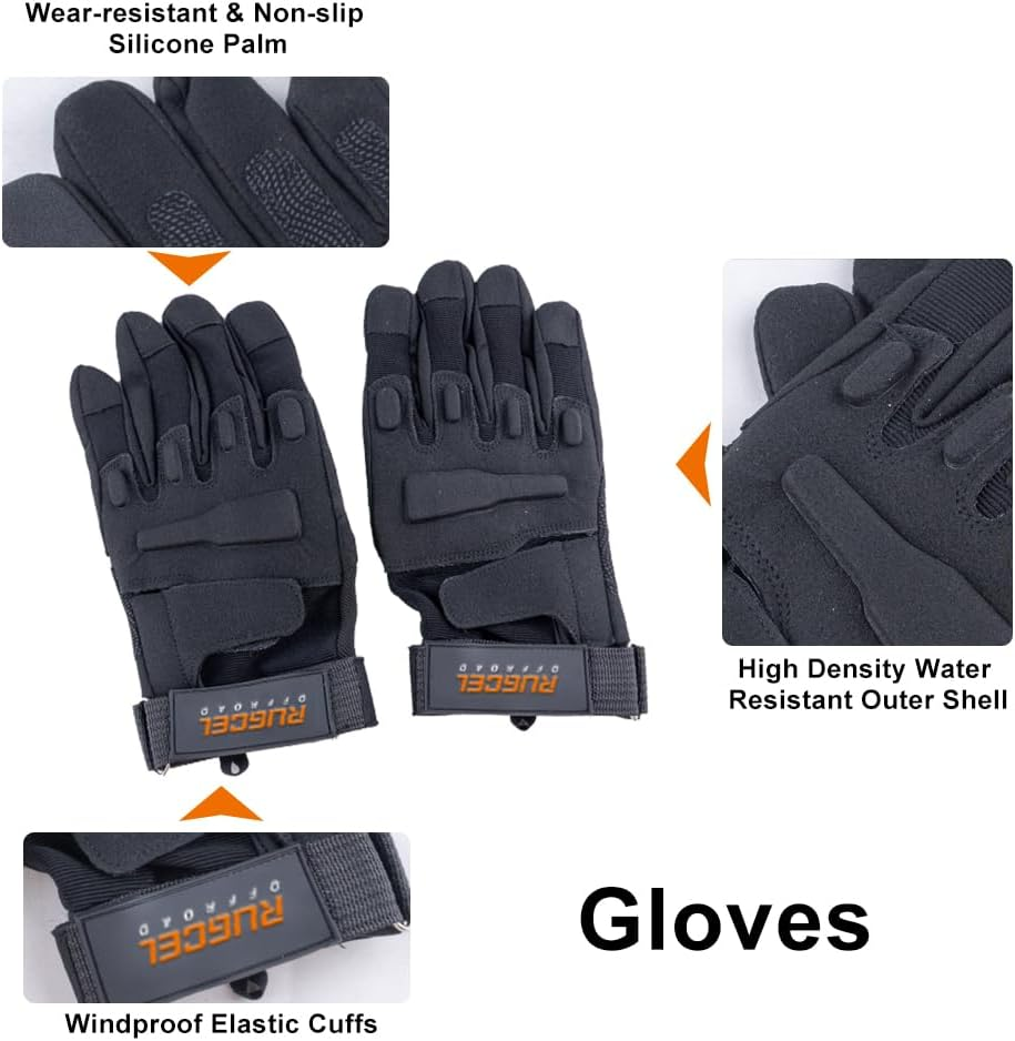 RUGCEL Kinetic Recovery Rope Kit (30,360 Lbs) Heavy-Duty Gloves, Soft Shackle, Snatch Block, Suitable for ATV, UTV Trucks,Car image number 4