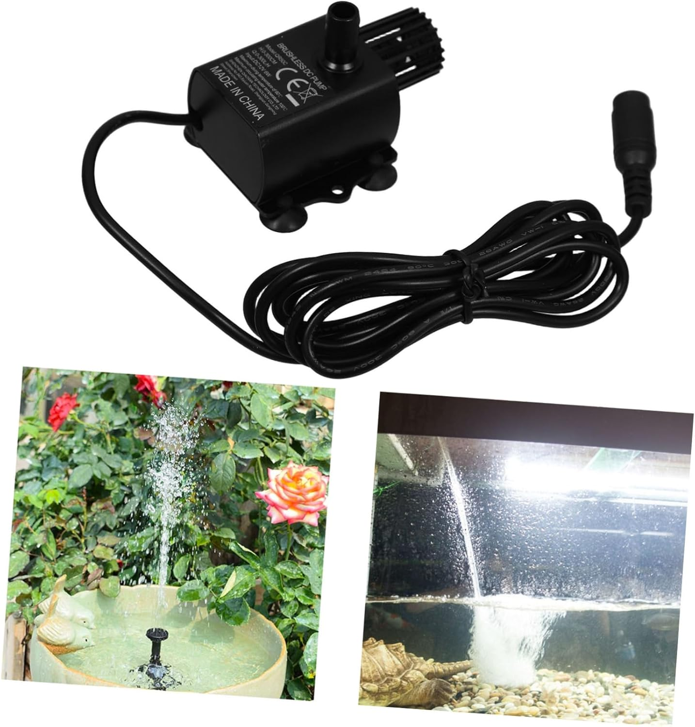 NUOBESTY Mini Brushless Dc Submersible Water Pump Quiet Circulating Fountain Pump for Aquarium Computer Cooling Garden Ponds with Detachable Design and Long Cord image number 4